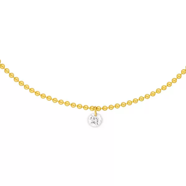 Leaf Jewelry Armkette Pure Ball Chain, Diamant, 14 K Gelbgold Letzte 3 Tage