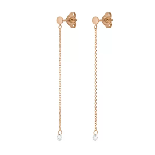Leaf Jewelry Ohrringe Pure Kette, 18 K Rosegold Zeitbegrenzte Promotion