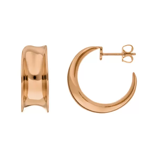 Leaf Jewelry Silber Creolen, 80's, Rosegold Bis zu 65% Rabatt