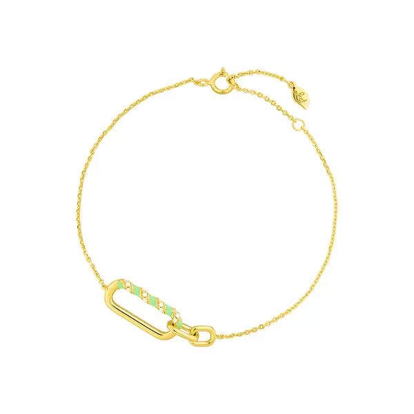 Leaf Jewelry Silber Armkette, Gelbgold, Neon Twist Speichern exportieren