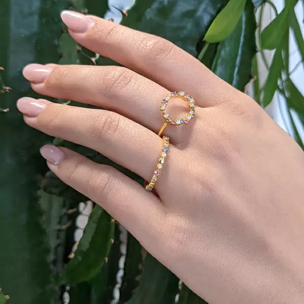 Leaf Jewelry Ring CANDY, 18 K Rosegold vergoldet, Gr.52 Fabrikverkauf