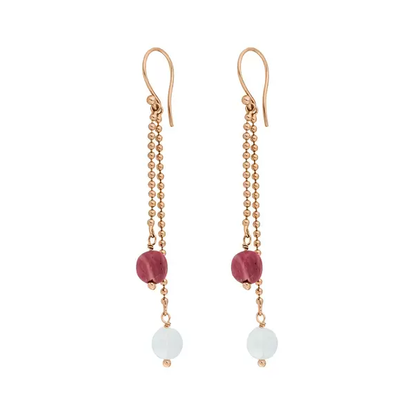 Leaf Jewelry Ohrhänger Gorgeous Gems, 18 K Rosegold vergoldet Blitzverkäufe