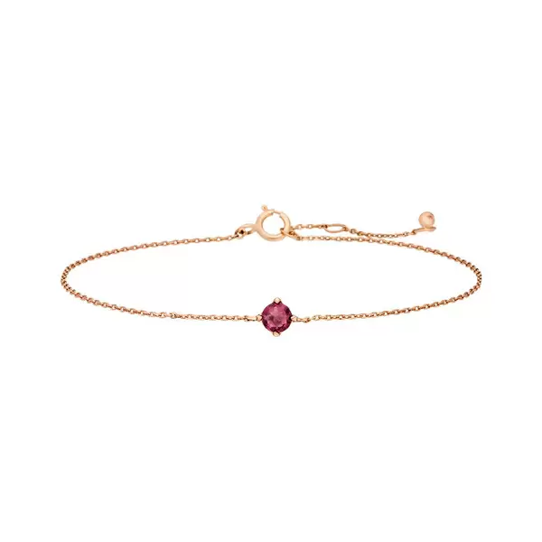 Leaf Jewelry Armkette Cabochon, Rhodolite, 14 K Rosegold Kostenloser Versand