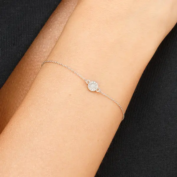 Leaf Jewelry Armkette Pavé II mit Diamanten, 18 K Weißgold Fabrik Onlineshop