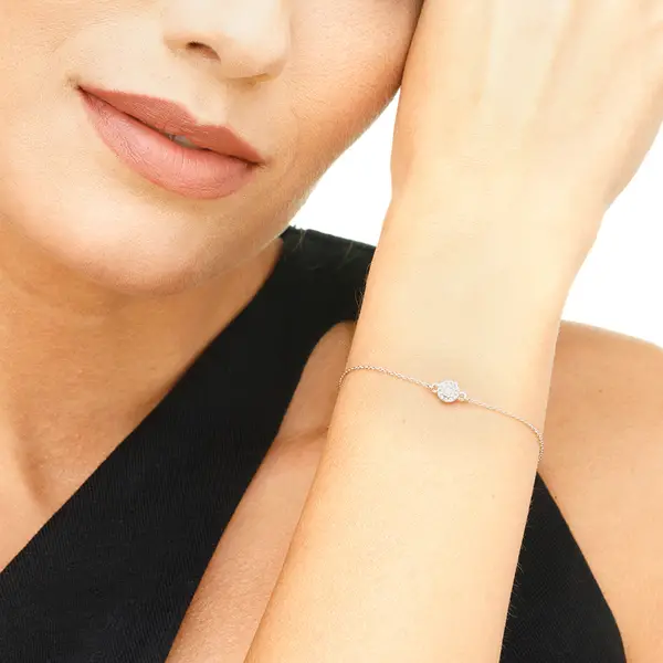 Leaf Jewelry Armkette Pavé II mit Diamanten, 18 K Weißgold Fabrik Onlineshop