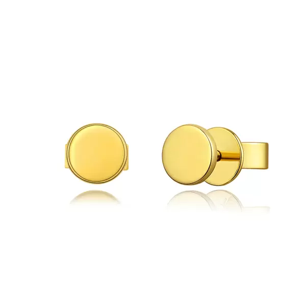 Leaf Jewelry Ohrstecker Disc 5 mm, 14 K Gelbgold Sonderangebot