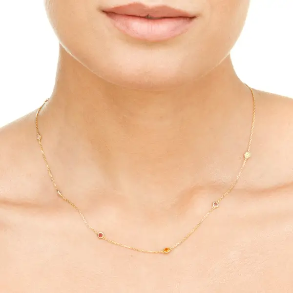 Leaf Jewelry Halskette Fine Gems, 14K Gelbgold Flash Sale