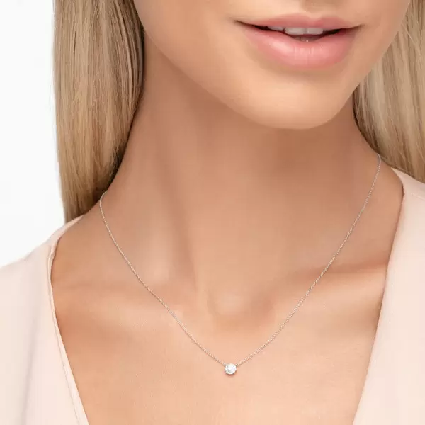 Leaf Jewelry Halskette Pavé II mit Diamanten, 18 K Weissgold Lagerräumung