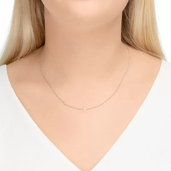 Leaf Jewelry Halskette Pure Quintruple Diamant, 18K Weißgold Top Angebot