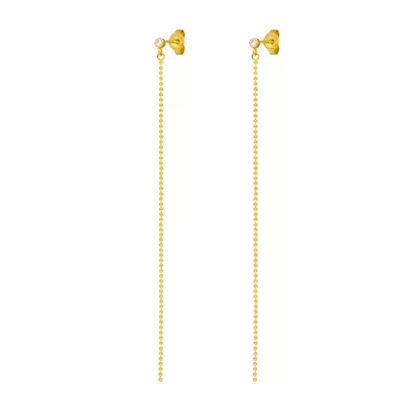 Leaf Jewelry Ohrstecker "my first diamond", ball chain, 14 K Gelbgold Exklusive Angebote