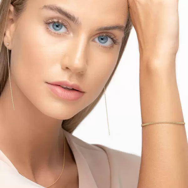 Leaf Jewelry Ohrstecker "my first diamond", ball chain, 14 K Gelbgold Exklusive Angebote