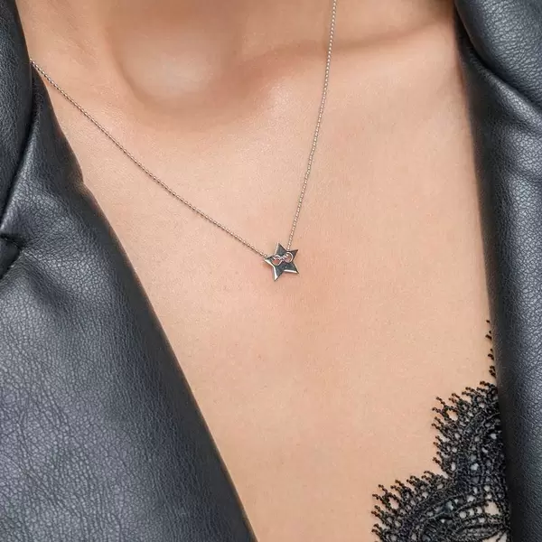Leaf Jewelry Halskette Star, 14 K Weißgold Neuheiten