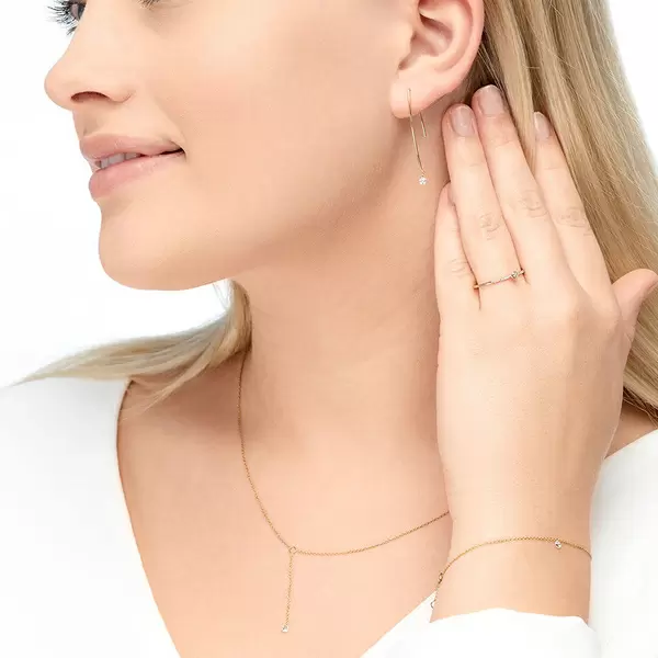 Leaf Jewelry Creole Pure M Diamant, 18 K Gelbgold Tägliche Deals