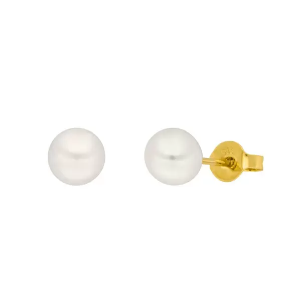 Leaf Jewelry Ohrstecker Perle, 6mm, 14 K Gelbgold Riesige Ersparnisse