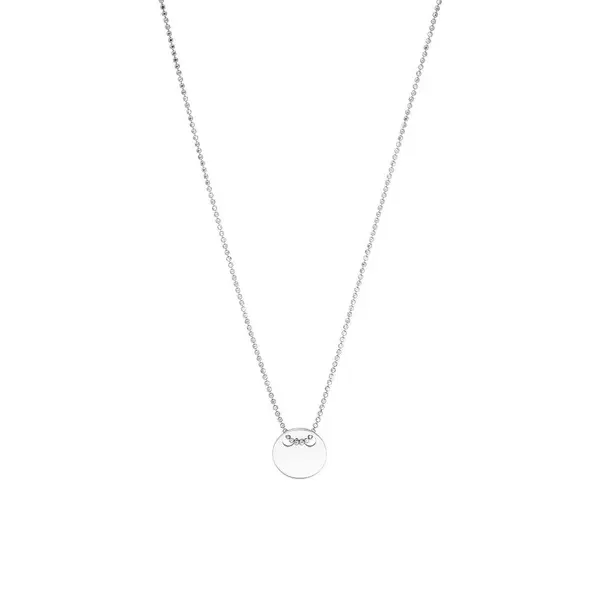 Leaf Jewelry Halskette Plate, 14 K Weißgold Letzter Tag