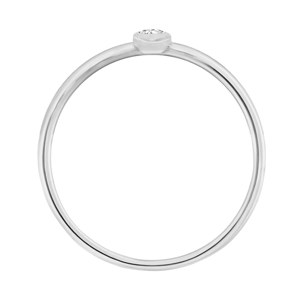 Leaf Jewelry Ring "my first diamond", 14 K Weißgold 50% Rabatt mit kostenlosem Versand