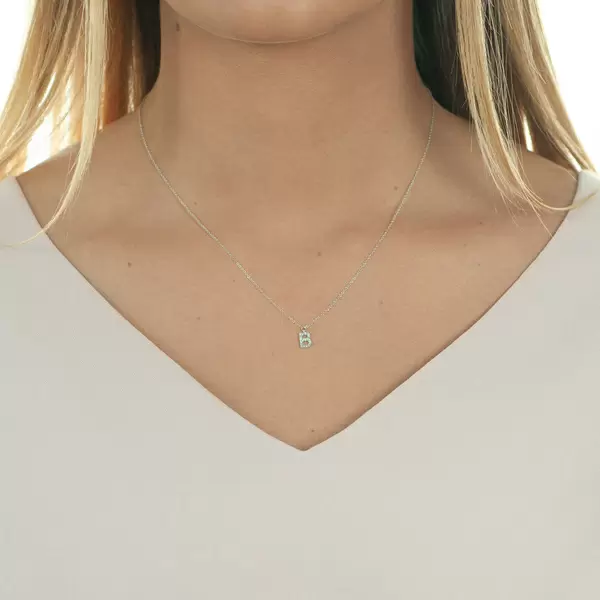 Leaf Jewelry Halskette Letter "B", 14 K Weißgold mit Diamanten Im Verkauf