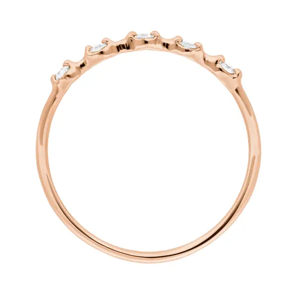 Leaf Jewelry Ring mit 5 Diamanten, 14K Rosegold Hotsell