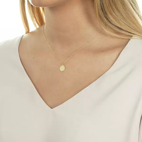 Leaf Jewelry Halskette Plate, 14 K Gelbgold Sonderangebot