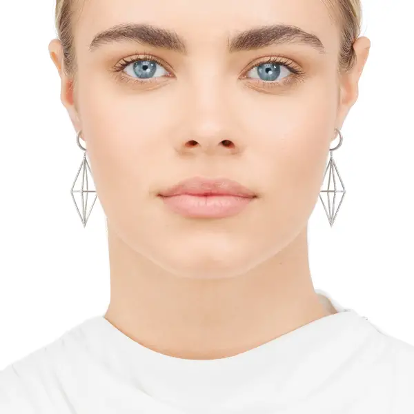 Leaf Jewelry Ohrringe Trapez mit Diamanten, 18 K Rosegold Günstig kaufen