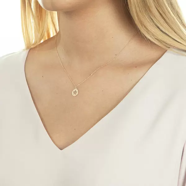 Leaf Jewelry Halskette Star, 14K Rosegold Osterangebot