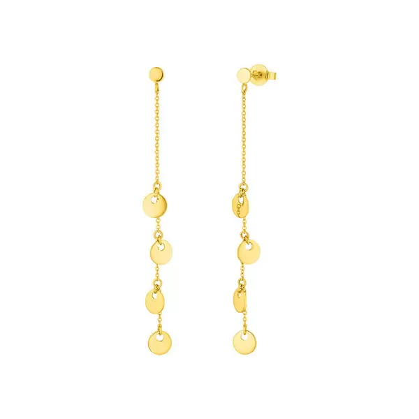 Leaf Jewelry Ohrringe Platelet Kette, 14 K Gelbgold Valentinstagsangebot