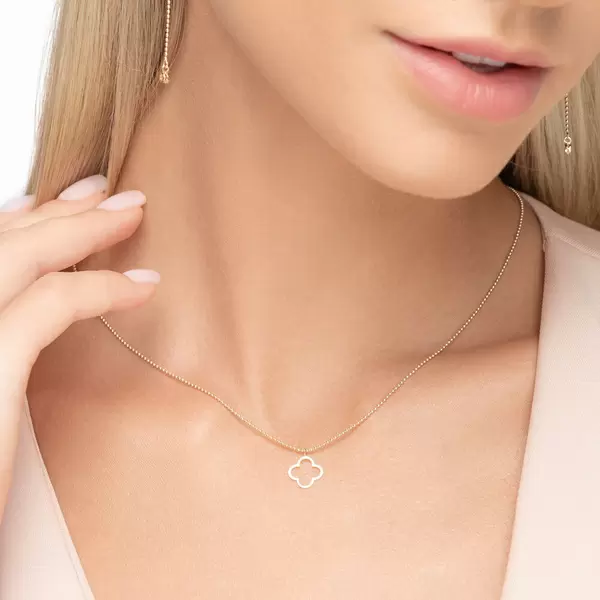 Leaf Jewelry Halskette GENTLE CLOVER, 14 K Gelbgold Sonderangebote