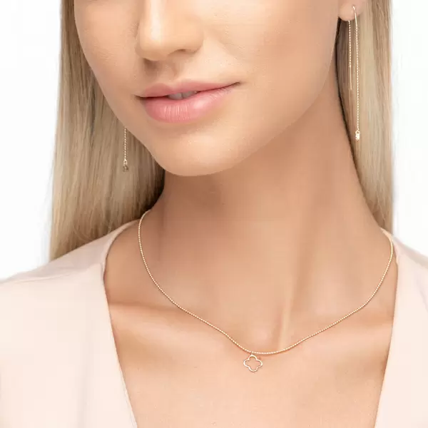 Leaf Jewelry Halskette GENTLE CLOVER, 14 K Gelbgold Sonderangebote