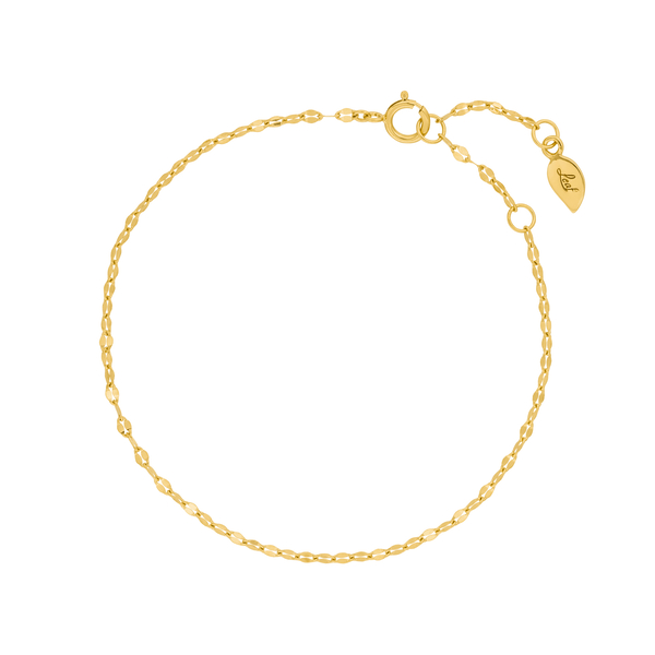 Leaf Jewelry Armkette Shiny Twist, 14K Gelbgold Begrenzte Freigabe