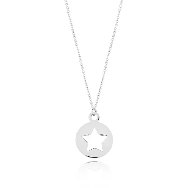 Leaf Jewelry Halskette Star, 14K Weissgold Letzter Tag