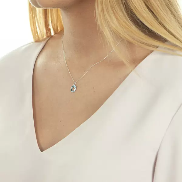 Leaf Jewelry Halskette Star, 14K Weissgold Letzter Tag