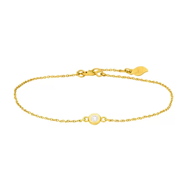 Leaf Jewelry Armkette "my first diamond", 14 K Gelbgold Bis zu 50% Rabatt