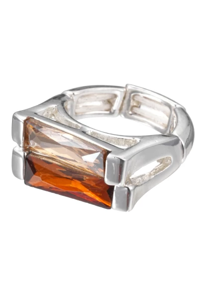 Leslii Ring silber mit länglichen Kristallen Jubiläumsangebot
