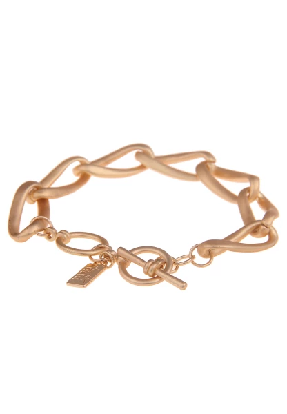 Leslii Armband Statement Glieder Matt Gold Black Friday Preise