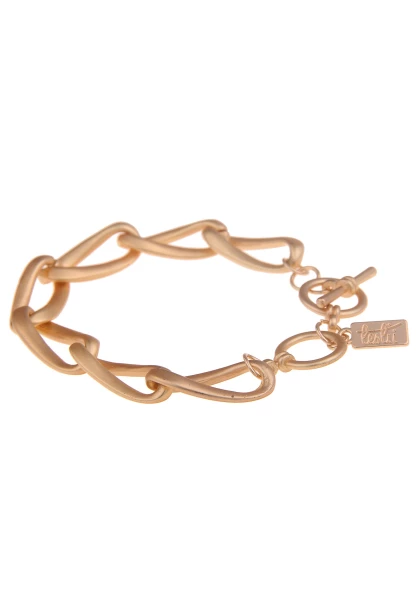 Leslii Armband Statement Glieder Matt Gold Black Friday Preise