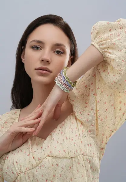 Leslii Stretch Glieder Armband Lila Valentinstagsangebot