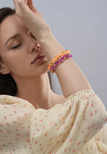 Leslii Stretch Glieder Armband Lila Jubiläumsangebot