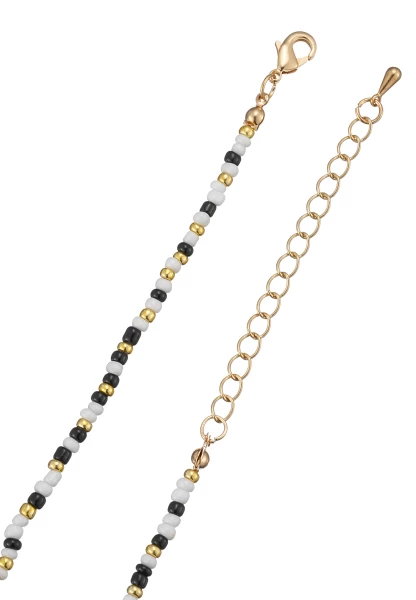 Leslii Kurze Kette Perle Schwarz Weiß Sonderangebot der Fabrik