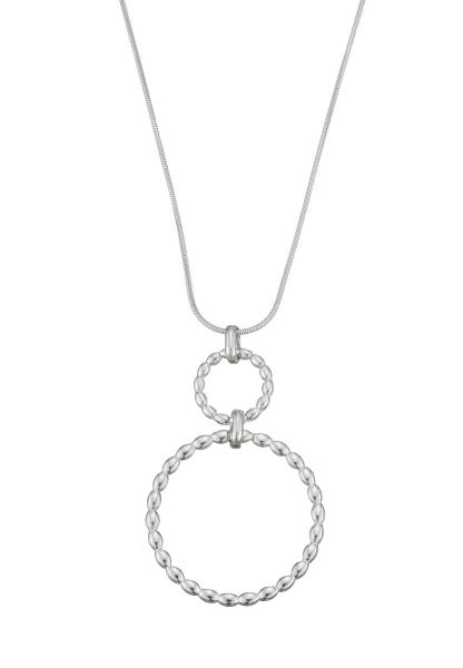 Leslii Lange Kette Ringe Edelstahl Silber Rabatte dieses Monats