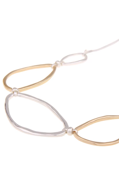 Leslii Kurze Halskette Bicolor Collier Silber Gold Outlet