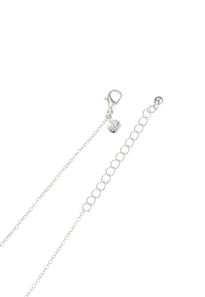 Leslii Kurze Kette Glasstein Anhänger Silber im Angebot