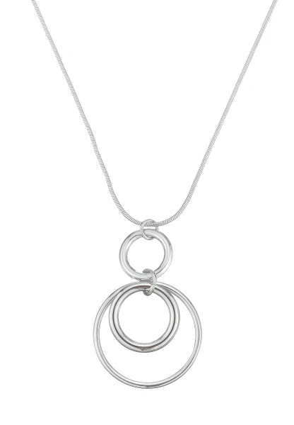 Leslii Lange Kette Ringe Edelstahl Silber Fabrikpreis
