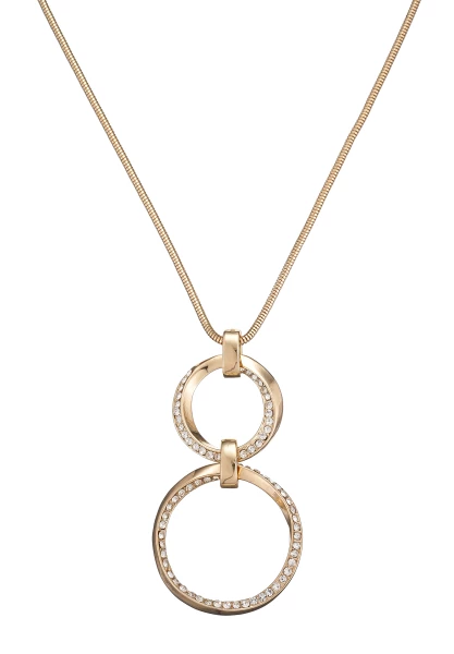 Leslii Lange Kette Glitzer Ringe Gold Sonderangebot