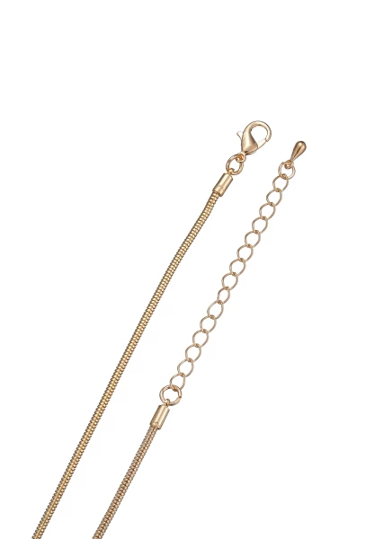 Leslii Lange Kette Glitzer Ringe Gold Sonderangebot
