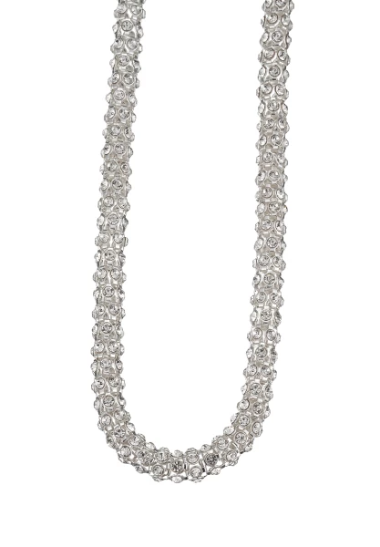 Leslii Kurze Halskette Glitzer Kristall in Silber Günstig kaufen