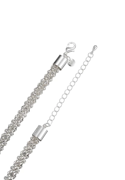 Leslii Kurze Halskette Glitzer Kristall in Silber Günstig kaufen