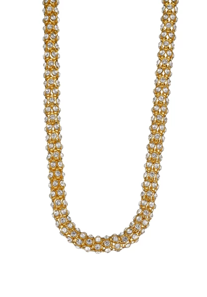 Leslii Kurze Halskette Glitzer Kristall in Gold Versandkostenfrei