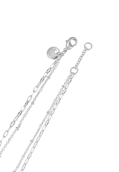 Leslii kurze Layering-Kette Recycled versilbert Valentinstagsangebot