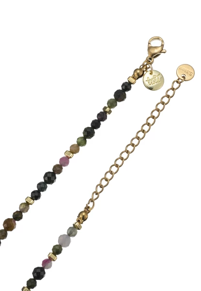 Leslii Kurze Halskette Kristall Herz-Kette 14k Gold Multi Lagerräumung