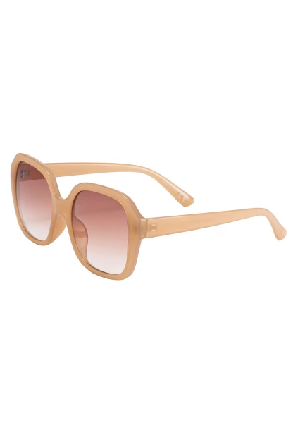 Leslii Sonnenbrille Retro Look Damen Sunglasses Designerbrille in Beige Räumungsverkauf